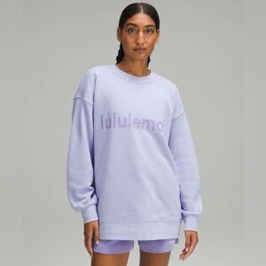 Lululemon Perfectly Oversized Crew Graphic Sweatshirt Lilac Smoke